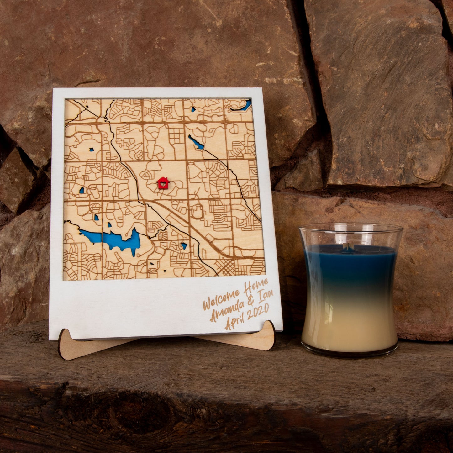 Custom Wood Laser-Cut Snapshot Map - Personalized Engraved City Map Wall Art, Unique Anniversary Gift