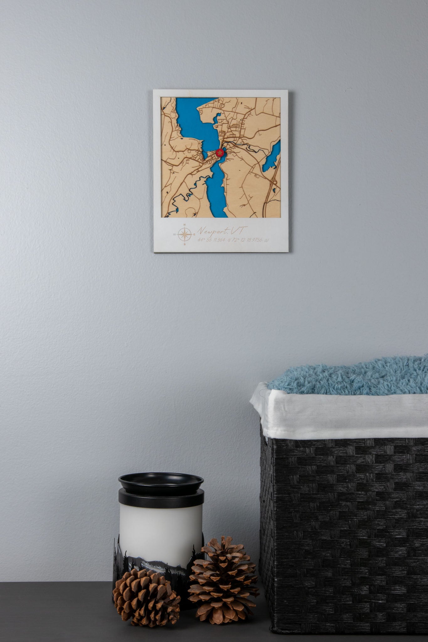 Custom Wood Laser-Cut Snapshot Map - Personalized Engraved City Map Wall Art, Unique Anniversary Gift