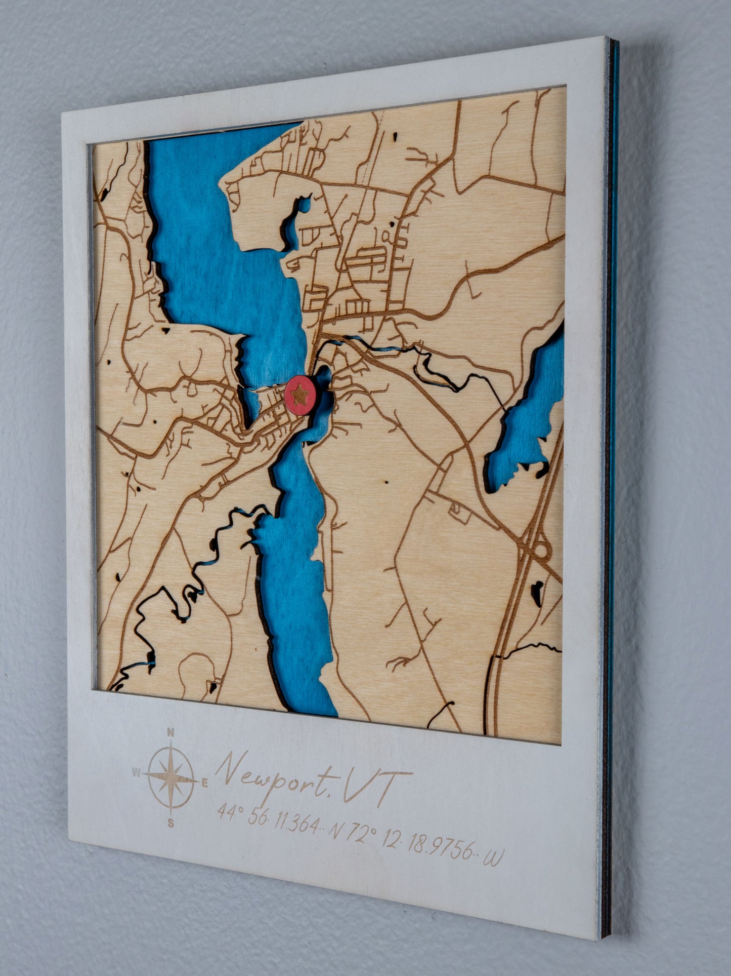 Custom Wood Laser-Cut Snapshot Map - Personalized Engraved City Map Wall Art, Unique Anniversary Gift